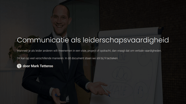 Communicatie als leiderschapsvaardigheid